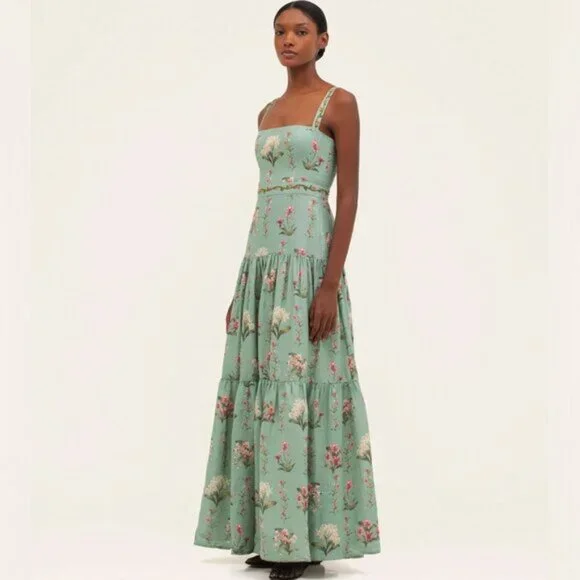 Agua by Agua Bendita's Lima Orquidea tiered embellished dress $920 size S - Picture 2 of 7